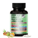 24-in-1 Soursop Graviola Capsules with Sea Moss, Shilajit, Lions Mane, Natural Supplement for Immune Support, Energy, Gut Health, Vegan, 60 Capsules