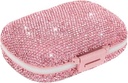 Roztomilý pilulky Organizátor Malý Bling pilulky Prípad pre Purse Medicine Vitamín Kontajner držiaka Denné pilulky Box Kontajner pre ženy Cestovné lekárničku Kit(Pink)