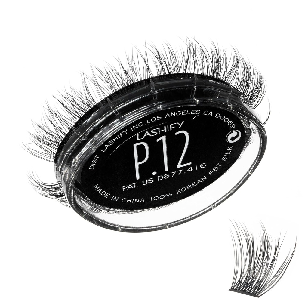 Lashify Plushy 12mm Gossamer Lashes v čiernej, jednoduché DIY False Lashes pre hlasné ešte stále prírodný vzhľad