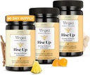 Winged Wellness Rise up, Energy & Focus Gummies for Women - Daily Brain Boost Gummy Supplement with Natural Caffeine, Ashwagandha, B12, Nootropics Alpha-GPC & Lion
