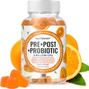 Prebiotic Probiotic & Postbiotic Gummies for Women Men & Kids Children - High Potency 5 Billion CFU - Sugar-Free & Gluten Free