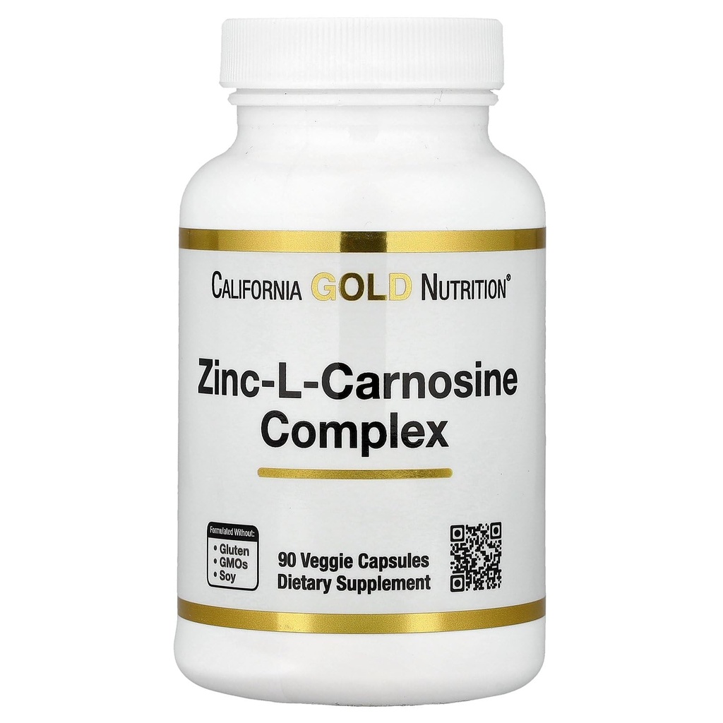 California Gold Nutrition Zinok-L-Karnozín komplex, 90 Veggie Caps