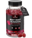 Repa koreňové Gumies - Super Nitric Oxide Repy Supplement - Červená repa Srdce žuvačky s hroznovým semenom silu & B12- granátové jablko chuť, 60 žuvačky