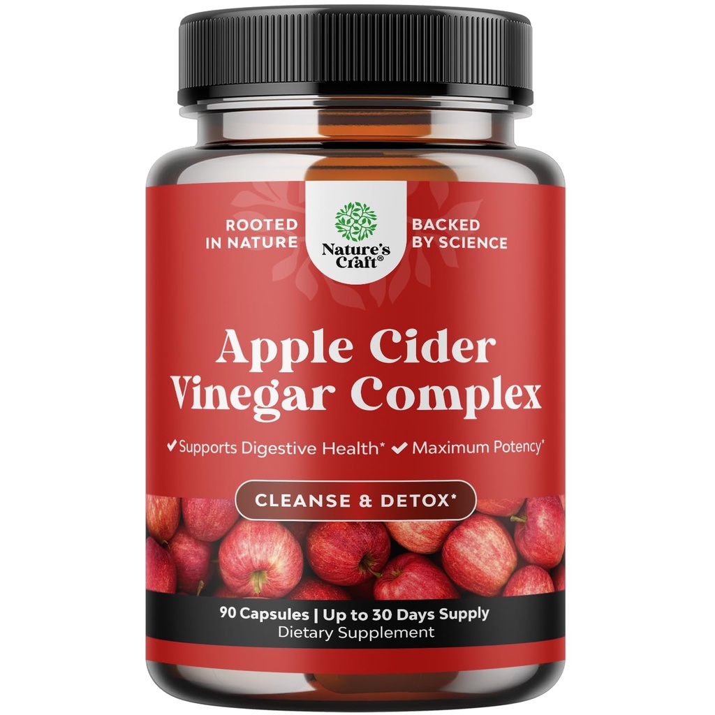 Čistenie Apple Cider Kapsule Ocot - ACV Cleans and Detox Pills od Gut and Digestive Health s chudnutím Cayenne - Extra sila ACV Kapsule od Gut Cleanse a Full Body Detox (30 Servings)