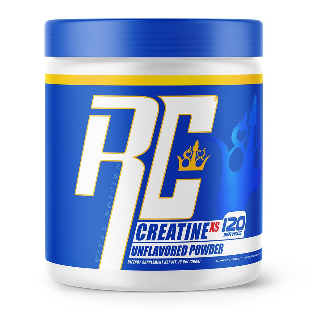 Ronnie Coleman Signature Series Creatin-XS, Monohydrát kreatín prášok, Po tréningu zotavenie pre budovanie svalov a sily, Energetická podpora, Mass Gainer, Neochutené, 120 Servisov
