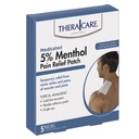 TheraCare Cold Hot Medicated Patch | 5% Menthol | Neck, Shoulder, Small Areas | 4.6” x 3.1” | 5-Count