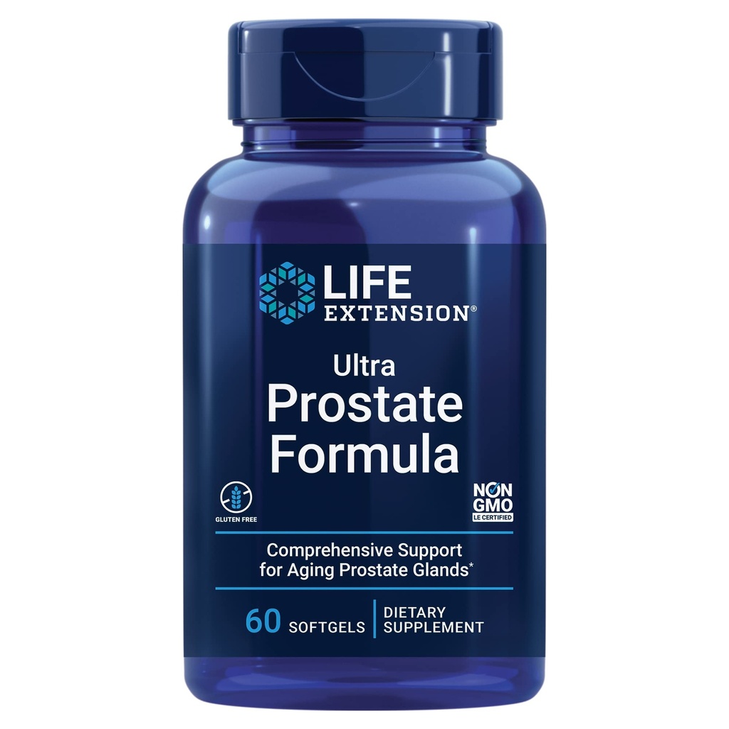 Extension Life Ultra Prostate Formula - Muži Prostate Health Supplement with Beta Sitosterol, Saw Palmetto, Lycopene, Tekvicové semeno - 60 Softgels