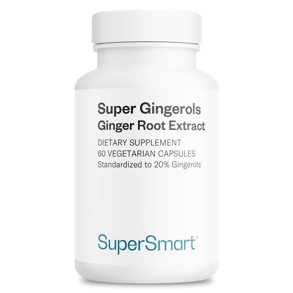 Supersmart - Super Gingerols 400mg za deň (Vysoká potencia 20% Gingerol) - Ginger Root Extract Supplement 