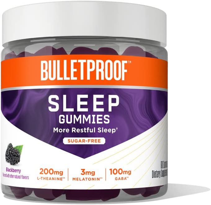 Nepriestrelné BlackBerry flavor Sleep Gumies bez cukru, 60 Gróf, Keto Supplement for Sleep Support