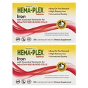 PrírodaPlus Hema-Plex Železo - 30 Tabletiek na pomalú relaxáciu, balenie po 2 - celkové zdravie krvi - 85 mg pomletého železa - s vitamínom C a bioflavonoidmi - Non GMO, bez vegetariánov a lepidla - 60 Celková služba