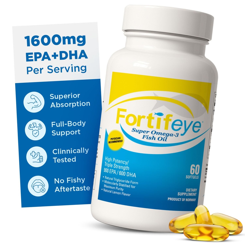 Omega 3 rybí olej 60Count 1600 mg Made in Norway - High Potency Fish Oil Omega 3 Doplnky Triglyceridová forma s EPA a DHA doplnky pre ženy a mužov Žiadne ryby po chuti Prírodná citrónová príchuť