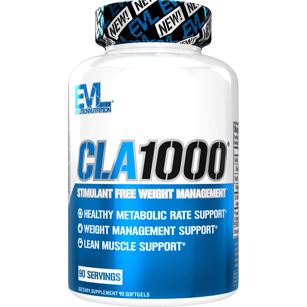Elution Konjugovaná kyselina linolová CLA Supplement Nutrition Lean Muscle Mass Builder & Fat Burner for Men and Women - Požltový bez stimulácie CLA 1000mg Blend per Serving (90 Servings)