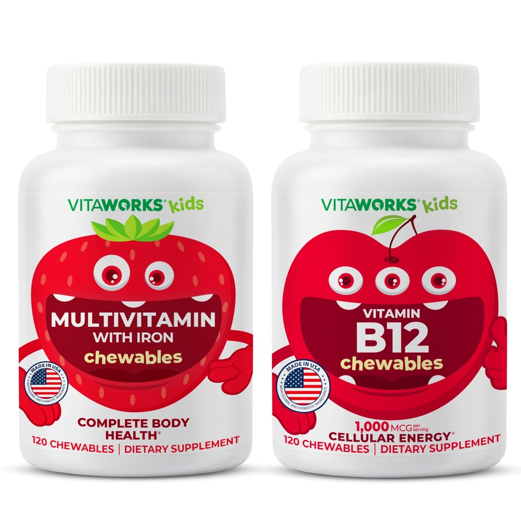 Deti Multivitamínové žuvačky + vitamín B12 Žuvačky