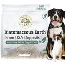 Wholistic Pet Organics Diatomiacy Earth - Food Grade for Dogs & Mačky - 13 Oz - Multi Use Powder - Pet Safe Non-Chemical Freshwater Sourced Silicam Supports Celkové zdravie - čerstvo vyrobené v USA