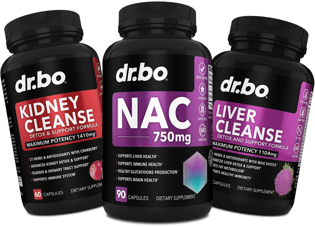 NAC obličky Pečeň čistí Detox - 750mg N Acetyl Cysteine Pure Vitamin Capsule - Daily Pečeň Obličky Detox Podpora Formula pre žlčník, močový mechúr Tract Supplements & Milk Thitle