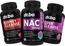 NAC obličky Pečeň čistí Detox - 750mg N Acetyl Cysteine Pure Vitamin Capsule - Daily Pečeň Obličky Detox Podpora Formula pre žlčník, močový mechúr Tract Supplements & Milk Thitle
