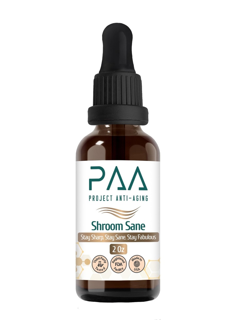 Shroom Sane Liquid Drops with Lion’s Mane Mushroom Supplement Drops – 8 Mushroom Complex Tincture with Reishi, Cordyceps, Turkey Tail & Magnesium – USDA Organic, Vegan,