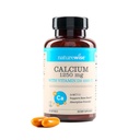 NatureWise High-Čistota, All-Natural Calcium 1250mg + Vitamín D3 1000IU + Organic MCT Kokosový olej - Tehotenstvo Bezpečné + Non-GMO - Absorpcia Priateľsky, Gluten Free - 60 Softgels[30-Deň dodávky]