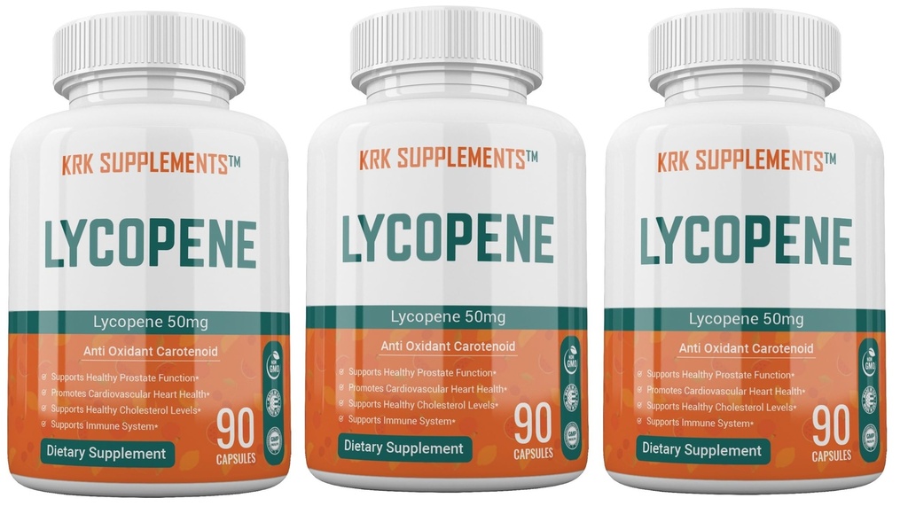 3 fľaše Lykopén 50 mg 270 celkové kapsuly