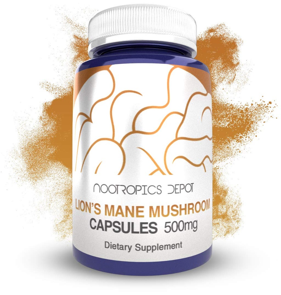 Nootropics Depot Lions Mane Mushroom Capsules 500mg 