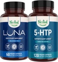 Nested Naturals Luna Melatonin-Free Sleep Supplement (60 Vegánskych kapsúl) & 5-HTP 100mg (120 Vegánskych kapsúl) od Zlepšenie spánku, relaxácie a nálady