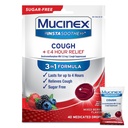 Mucinex Instasoothe Sugar Free Cough Drops, Cough Medicine for Adults with Dextrometorfan HB, Non Menthol Cough Drops, Cough Supressant Lozenges, Mixed Berry Medied Cough Drops, 40ct