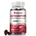 BEWORD Astaxanthin 24mg with MCT Oil, 120 Softgels 4-Month Supply | Premium Antioxidant Supplements | Natural Microalgae, Triple Strength | Supports Skin & Eye Health | Non-GMO, Gluten & Soy-Free