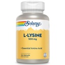 SOLARAY L Lysin 500 mg Kapsule - Free-Form Essential Amino Acides Supplement - Výkonný Wellness Support with L-Lysine Amino Acid - Lab Overené, 60-dňová záruka, 120 Servings, 120 VegCaps