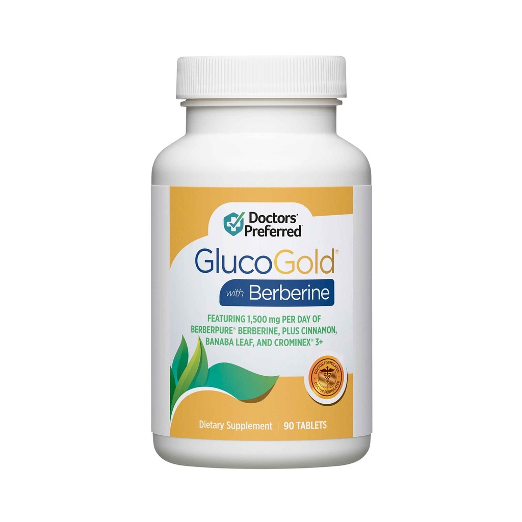 GlucoGold s koncentrovanou škoricou, chrómom, banaba Leaf Extract (90 tabliet)
