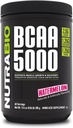 NutraBio BCAA 5000 Powder - Vegan Fermented BCAA - podporuje Lean Muscle Growth, Recovery, Endurance - 60 Servings - Watermelon