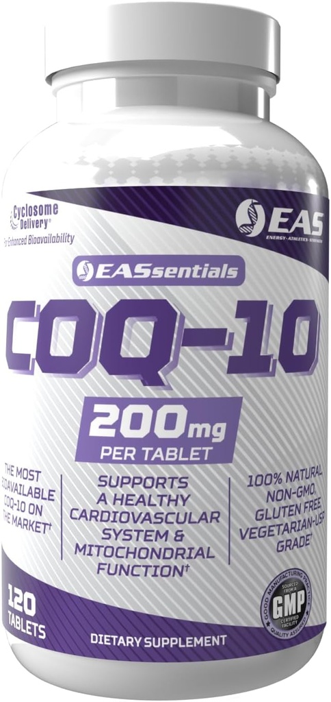 Experimental and Applied Sciences COQ-10 200mg | Antioxidant Supporting Heart Health & Energy Production | Gluten Free, Non GMO | Better Absorption with Cyclosome Delivery | 120 Tablets