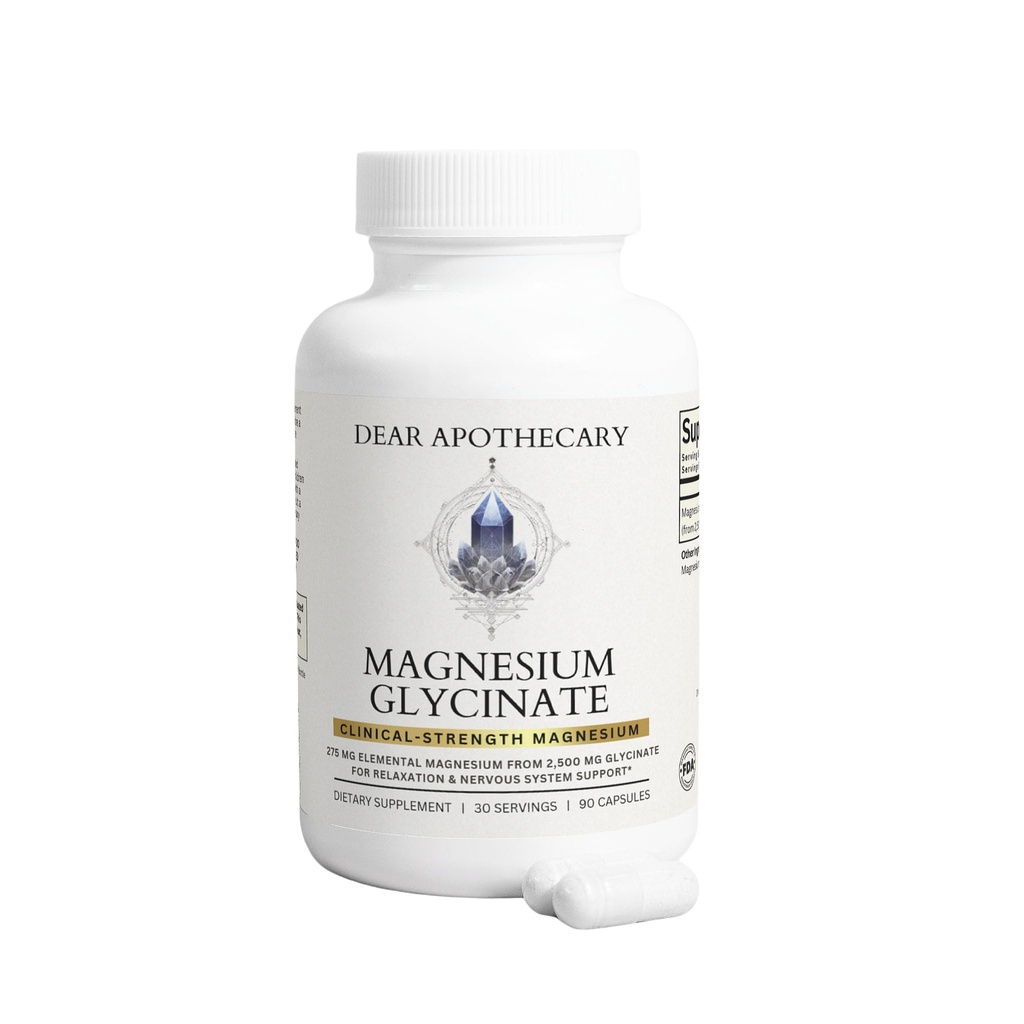 Magnesium Glycinate 275mg - High Absorption Chelated Magnesium Supplement - Magnesium Bisglycinate - Essential Mineral - Vegan Non-GMO Gluten-Free - 90 Capsules