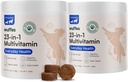 Nádoby 23-v-1 Žuvateľný pes Multivitamín a Doplnky Bundle - pes Multivitamín pre malé a veľké plemeno - 2 balenie - 60 počet