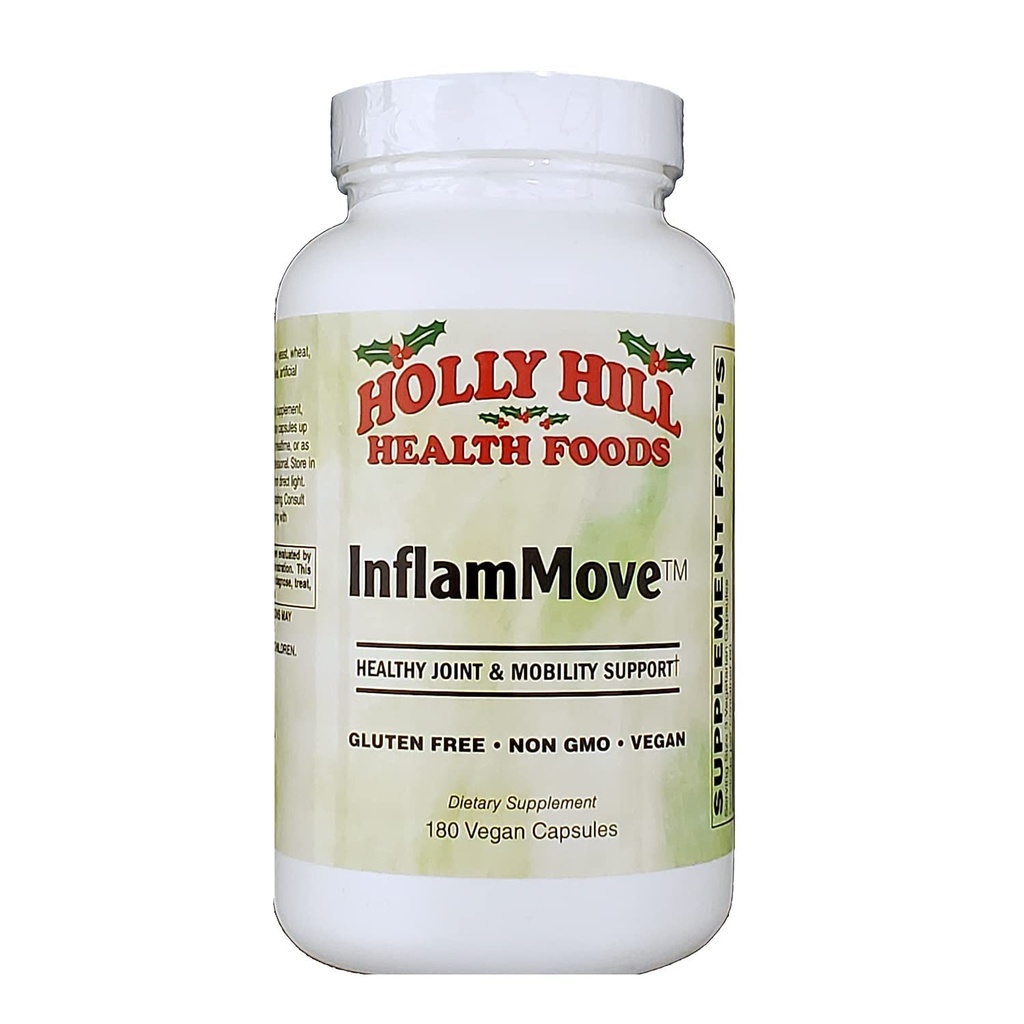 Holly Hill Health Foods, Inflammove (Zdravá spoločná podpora a podpora mobility*), 180 Vegánskych kapsúl