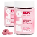 O Pozitiv FLO PMS Gummy pre ženy - Proactive PMS Relief - ciele Hormonálne prestávky, Bloating, Kŕče, & Mood Swings s čerešňami, vitamín B6, a citrónový balzam - PMS Gummy (Stock of 2)