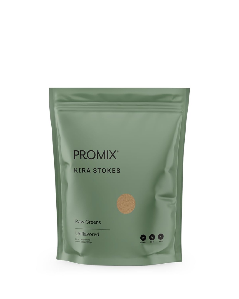 ProMix Nutrition Raw Greens Superfood Blend - Kropená lucerna, pšeničná tráva, Ashwagandha, & Rhodiola - 30 Služieb