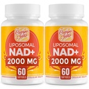 2000 MG NAD Supplement, Lipozomálne NAD+ s vysokou absorpciou, účinnejšie ako nikotínamid Riboside, Pure & Plus Supplement, Aging Defense, Metabolizmus & Cellular, 120 softgels