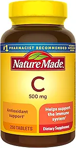 Prírodný vitamín C, 500 mg (250 capletov) Balenie sa môže líšiť