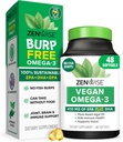 Zenwise Health Vegan Omega 3 Supplement - Burpless Omega 3 Supplement with DHA, EPA & DPA Mastné kyseliny pre imunitné zdravie - Fish Oil Alternative from Sustainablely Sourced Marine Algae Oil - 48 Softgels