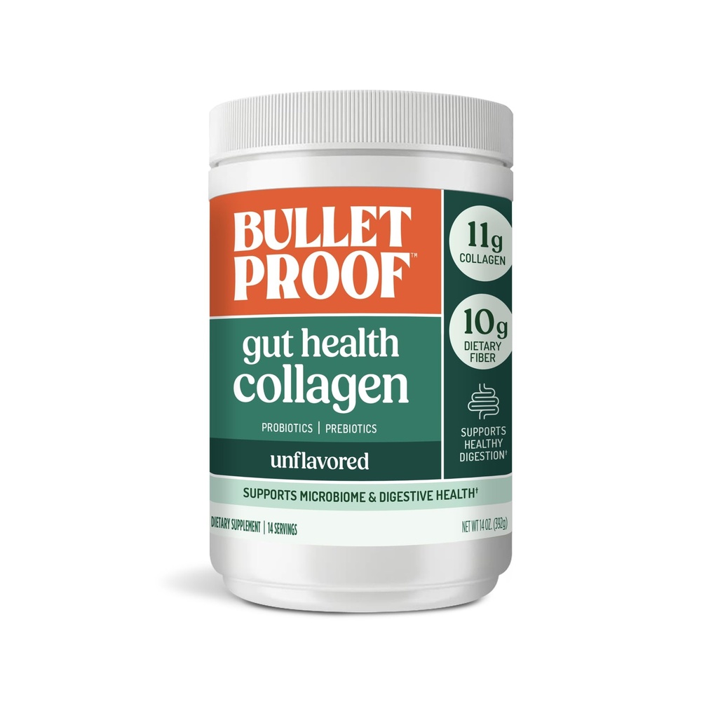 Nepriestrelné neochutené Gut Health Collagen Protein, 14 Ounces, 10g Grass-Fed Collagen Peptidy pre Gut, kože, kosti a kĺbu podporu