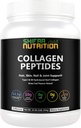Halal & Grass Fed Collagen Peptides Powder 1 lb. 16oz Unflavored Hydrolyzed Collagen Peptides Powder Type I & Type III for Hair, Skin, Nails & Joints | Keto & Paleo Friendly | Sugar & Gluten Free