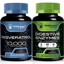 WELLNESS LABSRX kapsuly resveratrolu 10 000 mg - Digestívne enzýmy 450 mg