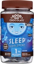 Good Day Dark Chocolate Melatonin for Adults [ 80 Count ] - Fair Trade Non-GMO Dark Milk Chocolate with Chamomile and Melatonin 1 mg - Adult Melatonin, Adult Natural Sleep Aid Supplement