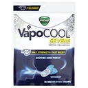 Vicks VapoCool Silné medikované Sore Throat Drops, Max Strength Menthol, Sootes Sore Throat Bolesť, Winterfrost Flavor, 45ct