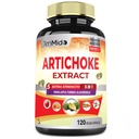 Artičoky Supplement Extract kapsule, 4 mesiace Supply with papája, Apple pektín, Turmerica Curcumin, Bladderwrack - Podpora Digestion Funkcia - 120 Vegan Kapsule