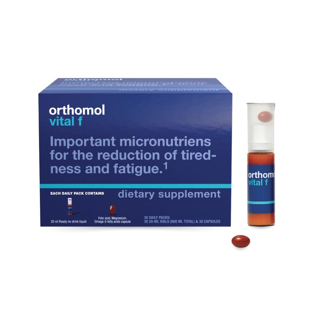 Orthomol Vital F injekčná liekovka pre ženy, 30-dňový vitamín doplnok 