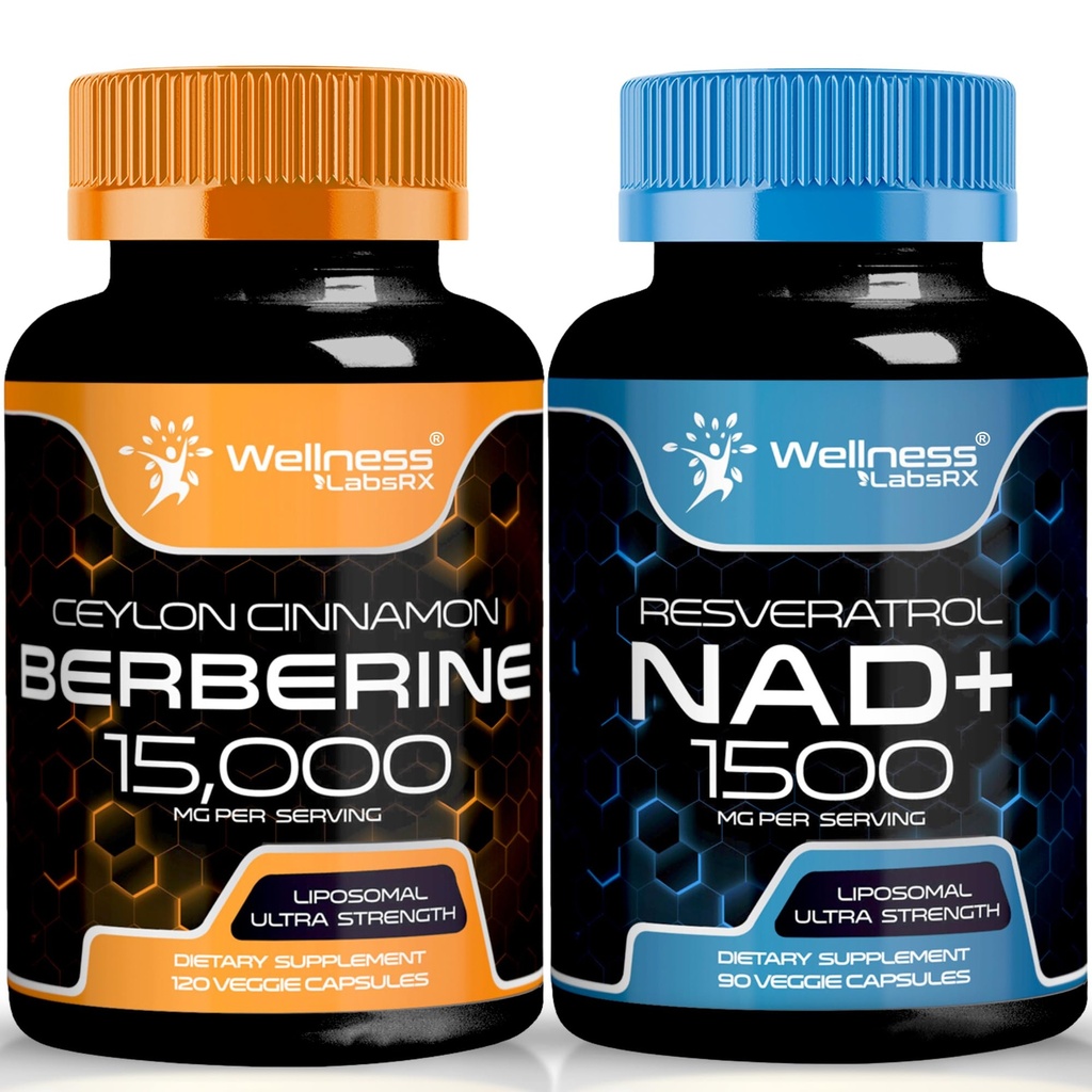 WELLNESS LABSRX NAD Supplement, 1500mg - NAD+ with Resveratrol