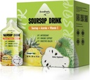 GREENPEOPLE Soursop & Acerola Liquid Supplement Drink, Soursop Bitters Liquid, Immune Posilnenie vitamín C nápoj, rýchla absorpcia, Vegan, non-GMO, 10 paketov