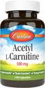 Carlson Labs Acetyl L-karnitín, 500 mg, 120 kapsúl