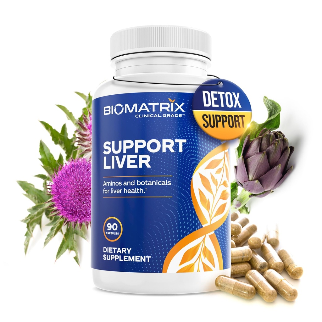 BioMatrix Liver Cleanse Detox & Repair, Artichoke Extract Liver Health Formula, Liver Supplement with Milk Thistle, Taurine, Methionine | 1+ Month Supply for Men and Women